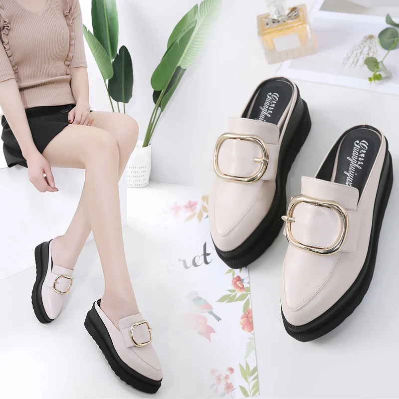 platform mules closed toe