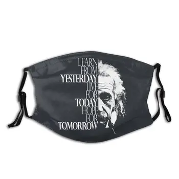 

Intelligence Reusable Face Mask with Filter Albert Einstein Live for Today Anti Haze Dust Mask Respirator Mouth Muffle