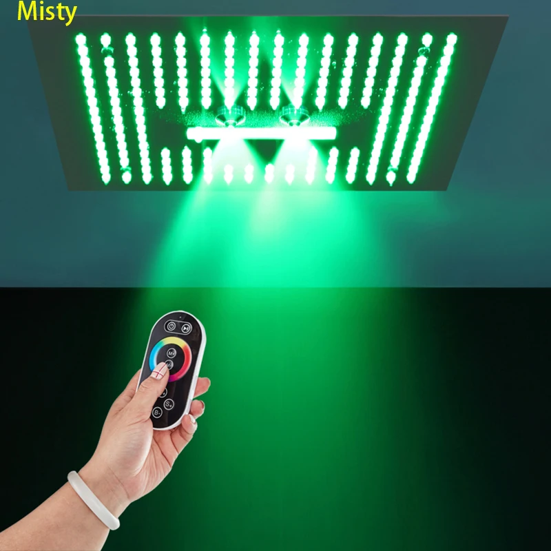 Креативный смеситель для душа, термостатический смеситель, роскошный душ для ванной комнаты, Электрический светодиодный, верхний дождь, душ, регулируемый держатель, слайдер