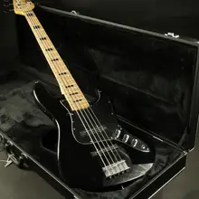 5 струн джазовый электрический бас гитара черный цвет клен гриф черный накладку