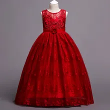 Высококачественное платье с цветочным узором для девочек на свадебную вечеринку одежда подружки невесты платья принцессы, белые тюлевые вечерние платья для девочек-подростков от 5 до 14 лет