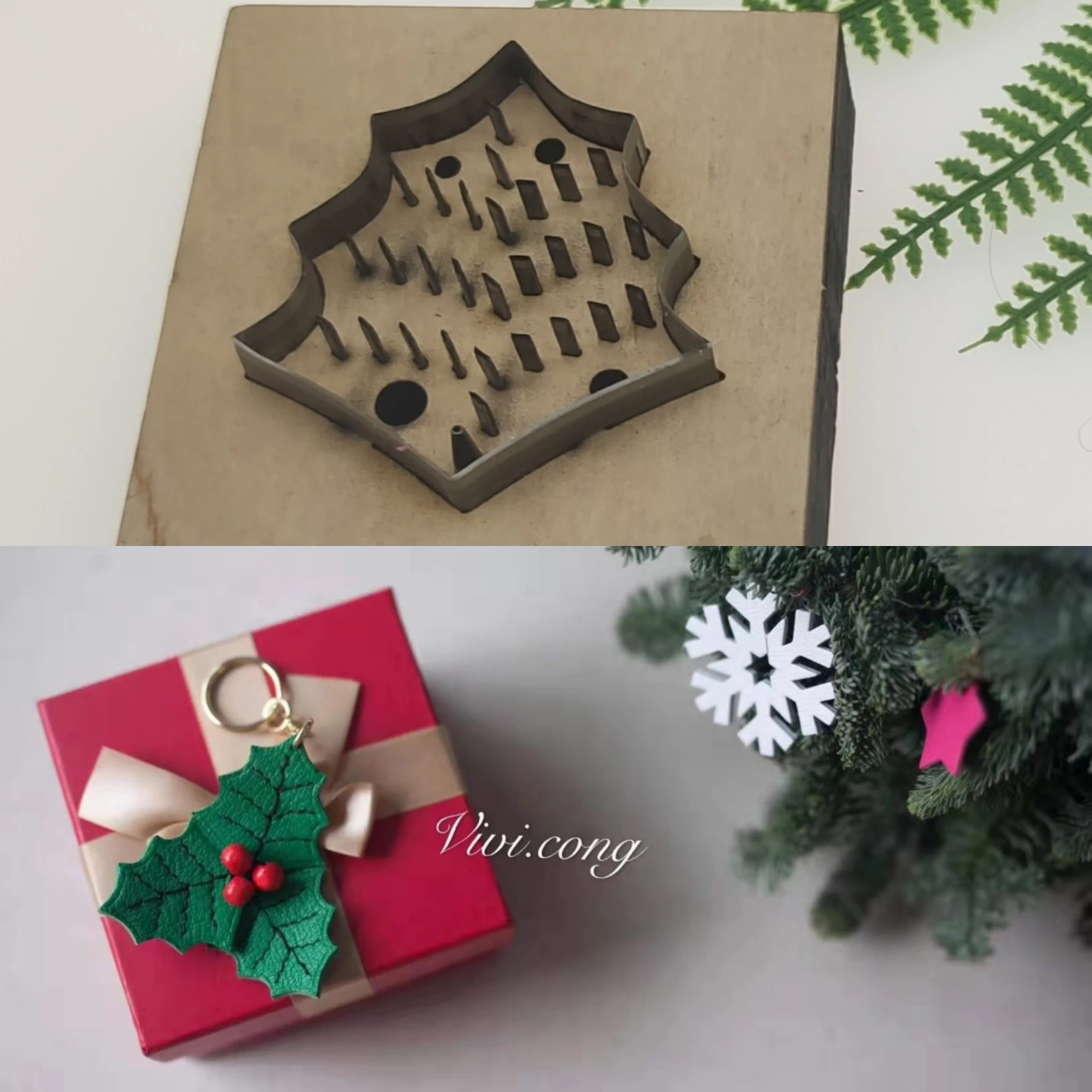 

Кожаный нож ручной работы, кожаный нож, форма, Рождественская серия нож-кулон, форма серии X12