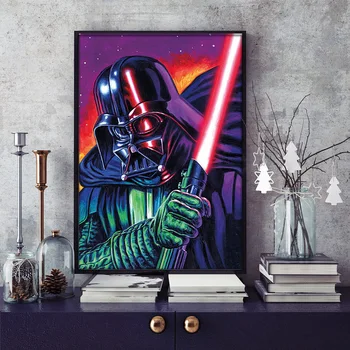 

Modern Wall Art Star Wars Darth Vader Home Oil Painting Decoration Poster cuadros decoracion dormitorio canvas painting