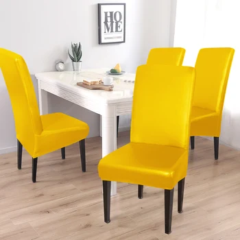 

Extra Large Seat Cover Solid PU Spandex Stretch Wedding Banquet Waterproof Chair Cover Party Decor Dining Room Seat Cover D30