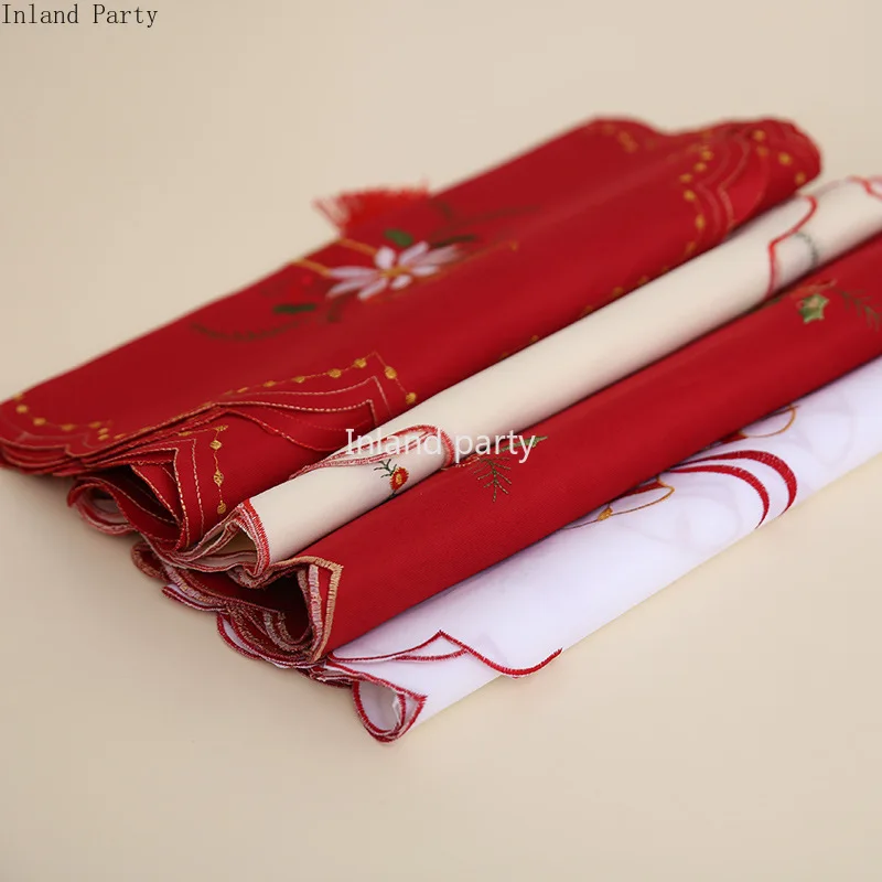 Christmas Decoration Christmas Table Runner Mat Tablecloth Christmas Flag Home Party Table Decoration for Christmas Table Runner