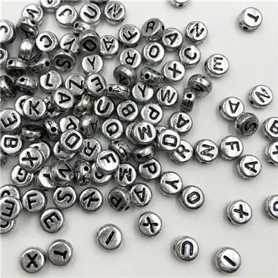 100 шт Алфавит смешанные буквы бусины для браслета аксессуары DIY ювелирные изделия - Цвет: Color 6