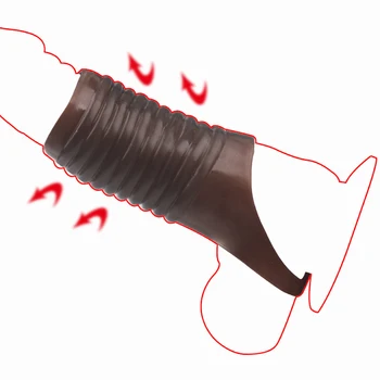 Yunman Silicone gode pénis manchon couverture pénis anneau retard éjaculation Extender préservatif réutilisable
