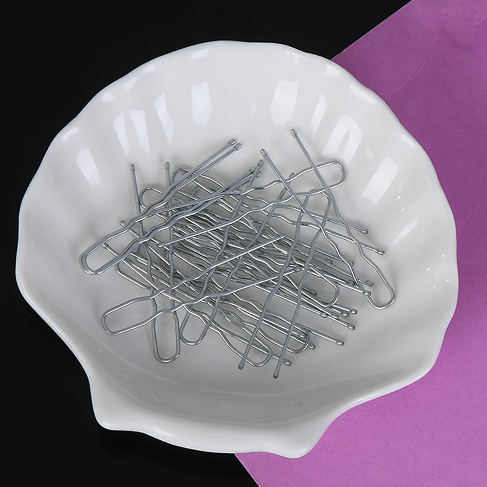 Hair Clips Hair Accessories 20Pcs /Bag 5/6/7cm U Shaped Alloy Hairpins Waved Hair Clips Simple Metal Bobby Pins Barrettes Bridal Hairstyle Tools