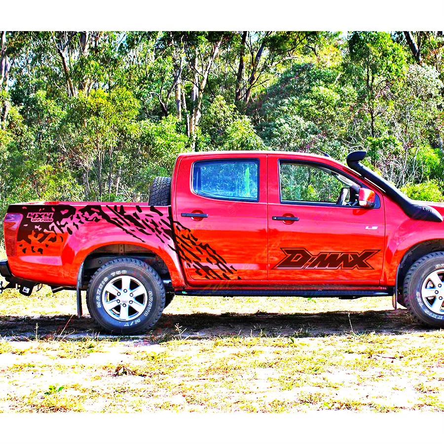 Mudslinger 4x4 внедорожная Боковая дверь в полоску графическая Виниловая наклейка для автомобиля isuzu dmax CABINE CREW 4X4
