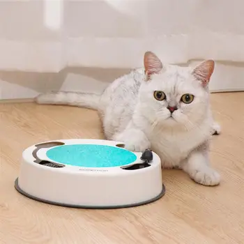 

Electronic Mouse Cat Toy Interactive Pet Cat Teaser Hide and Seek Electronic Mouse Hunt Toy for Pet Cat Kitten (White and Green)