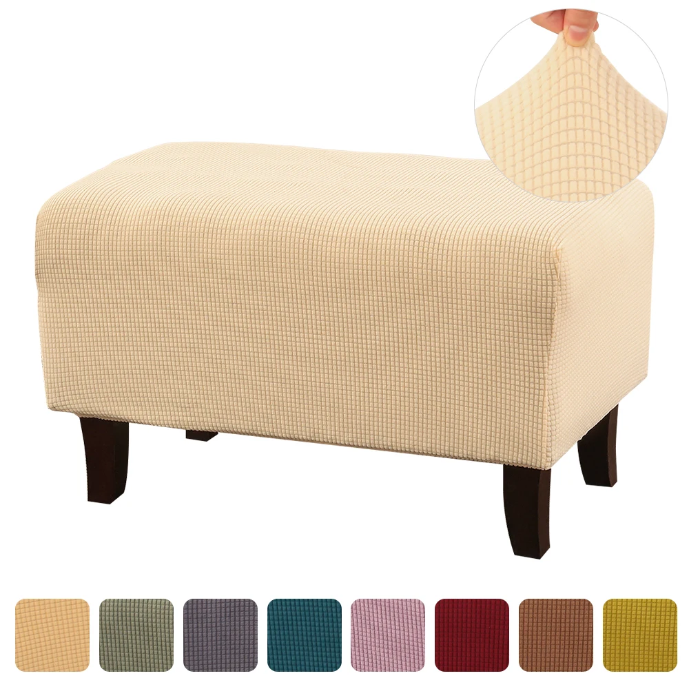 

S/M/L Solid Couch Pedal Cover Thick Polar Fleece Sofa Pedal Cover For Living Room Couch Footstools Cover High Elastic Footstool