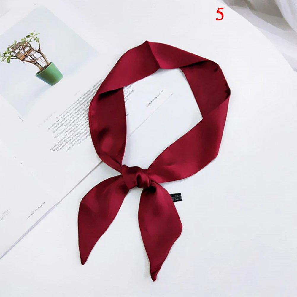 5 Small Scarf Soft Band Decorative Multifunctional Head Scarf Multicolor Stripe Print Kerchief Neck Women Lady Ribbon Scarf - Цвет: 5