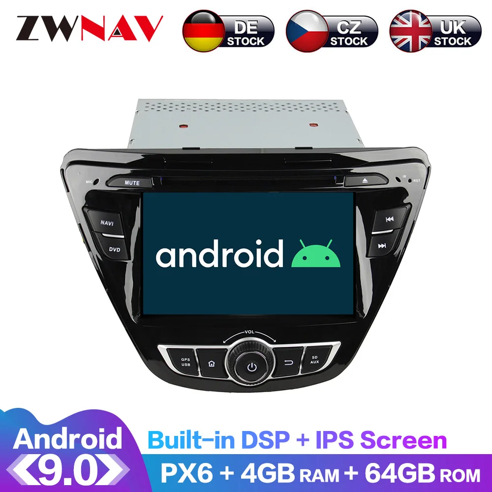 

Android 9 IPS Screen PX6 DSP For Hyundai Elantra Avante 2014 -2019 Car No DVD GPS Multimedia Player Head Unit Radio Audio Stereo