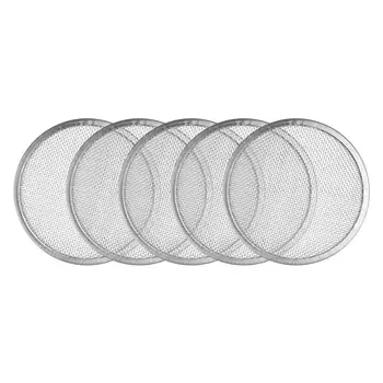 

5Pcs Seed Sprouting Strainers Stainless Steel Mesh Screen Strainer Filter for Wide Mouth Mason Jar Canning Caps Powder Sift Tool
