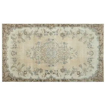

Handmade Beige Vintage English English Area Rug 159x277 Cm-5'3''X9'1''