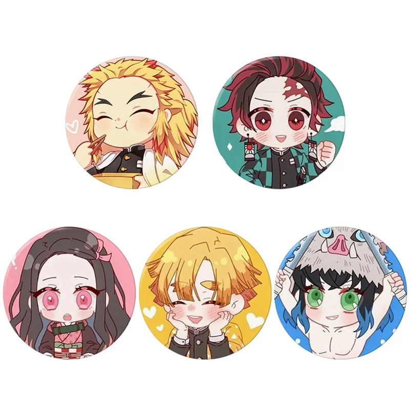 Anime Demon Slayer: Kimetsu no Yaiba Kamado Tanjirou Pin Button Brooch Badge Fashion