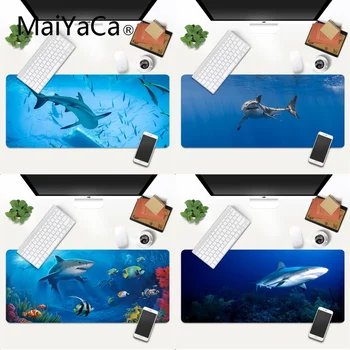 

MaiYaCa Funny Shark animal Anti-Slip Durable Rubber Computermats Gaming Mouse Mat xl xxl 800x300mm for Lol world of warcraft