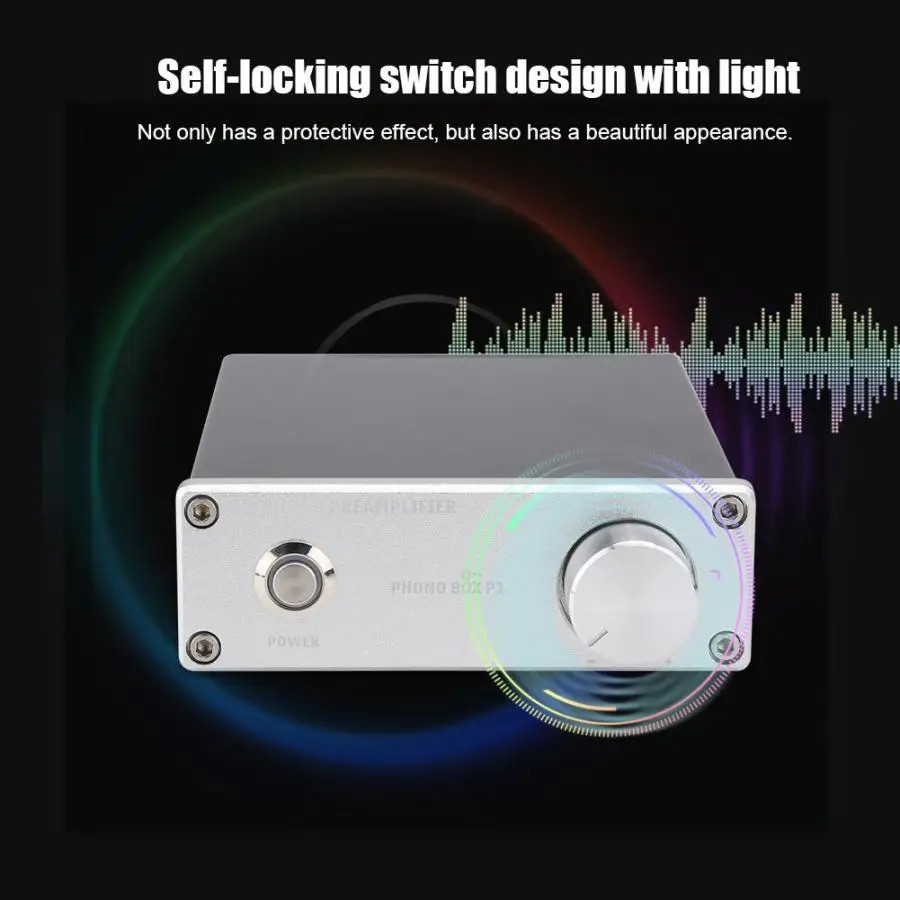 Позолоченный для RCA входного выхода PHONO BOX P1 мм усилитель проигрывателя записи 110-240V NJM2068M чипсет стабильная передача
