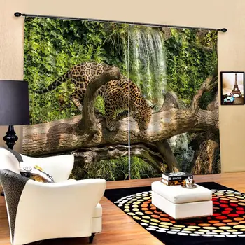 

forest monkey curtains 3D Curtain Luxury Blackout Window Curtain Living Room Decoration curtains