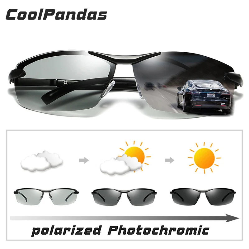 Солнцезащитные очки CoolPandas Мужские поляризационные легкий фотохромный дизайн