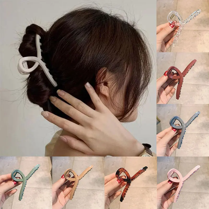 1PC Barrettes  Hair Claw For Women Acrylic Hairpins Hair Crab Claws Girls Make UP Washing Tool Accessories Women Hair Clips 2021