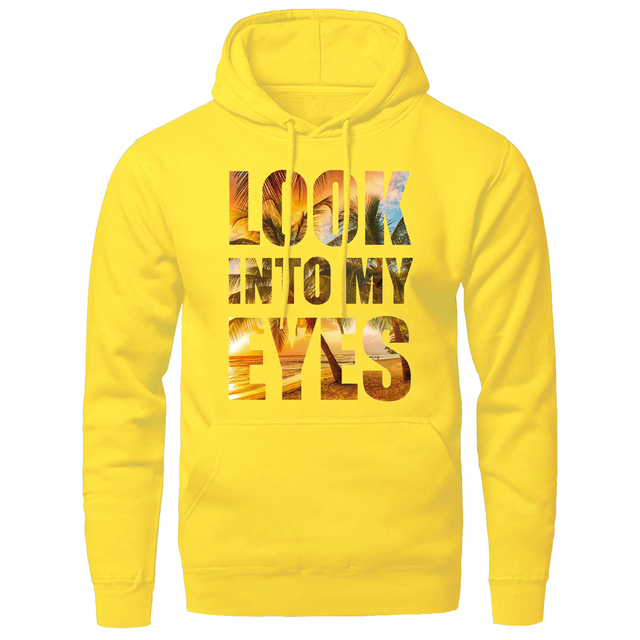 trend 2020 spring autumn hooded hoodie look into my eyes fashion print slim fit tracksuits windproof sweatshirt hip hop tops