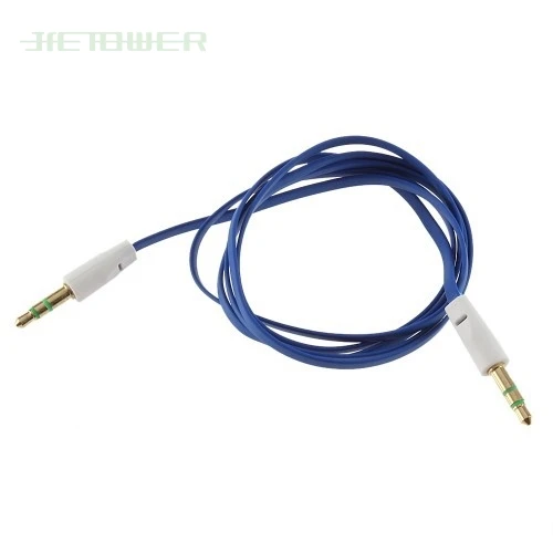 1M Flat Noodle 3 5mm Jack Male to Male Stereo Aux Audio Cable For Car Smart Phone PC MP3 MP4 Headphone Speaker Wire Cord 300pcs
