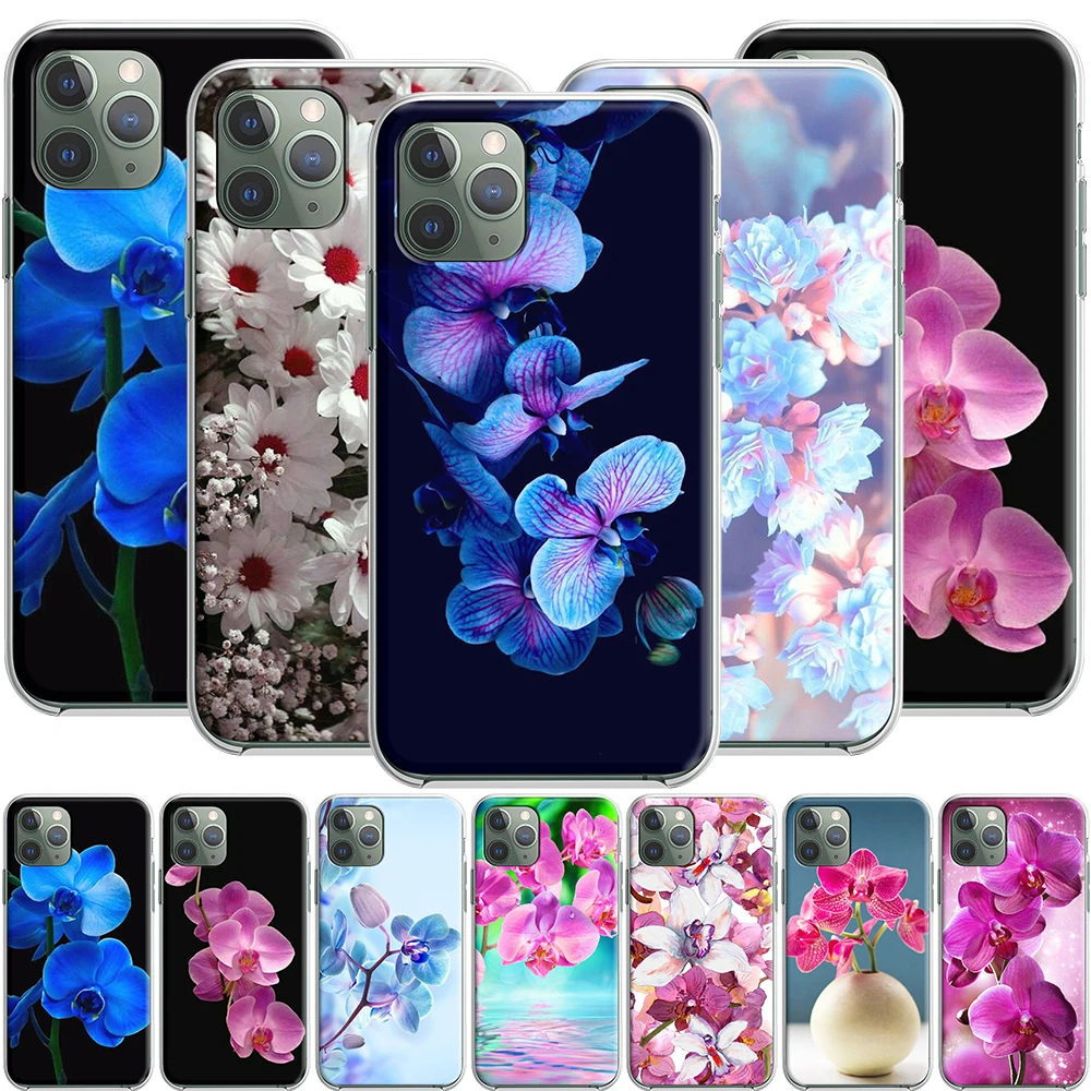 Цветы орхидеи Красочные Силиконовый чехол для Apple iPhone 12 11 Pro SE XS X XR Max 8 7 6S 6 Plus 5S |