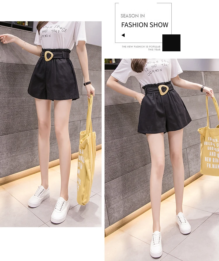 New autumn High waist Elastic shorts women fashion elegant Korean version female shorts