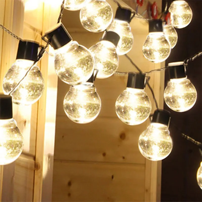 

1/2Pcs LED Solar Power String Lights Ball Shaped Bulbs LED String Light wedding Decor Outdoor Clear Birthday Party Supplies