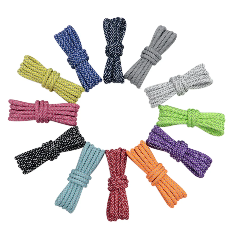Outdoor Sneakers Shoelaces Sport 3M Reflective Round Running Athletic Rope Laces 
