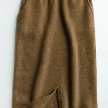 Новая женская модная сексуальная однотонная длинная трикотажная юбка 1026