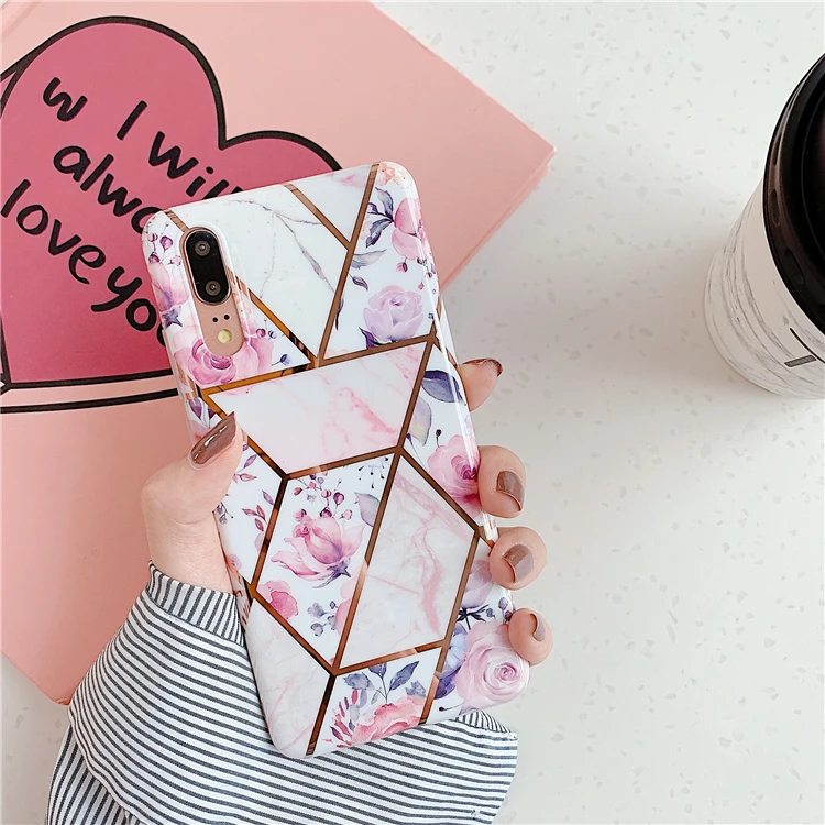 HXM покрытие чехол для телефона для huawei P20 P30 Pro Lite mate 20 Pro Lite Nova 5 4 Ретро цветок мягкий IMD роскошный чехол на заднюю панель телефона