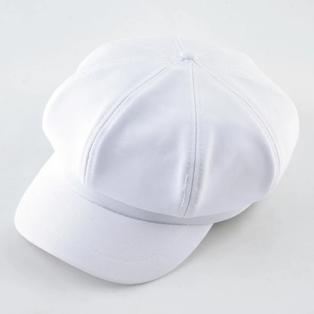 Solid Color Octagonal Hat For Women Streetwear Casual Newsboy Caps Men Vintage Artist Beret Hats Spring Autumn Unisex Boina