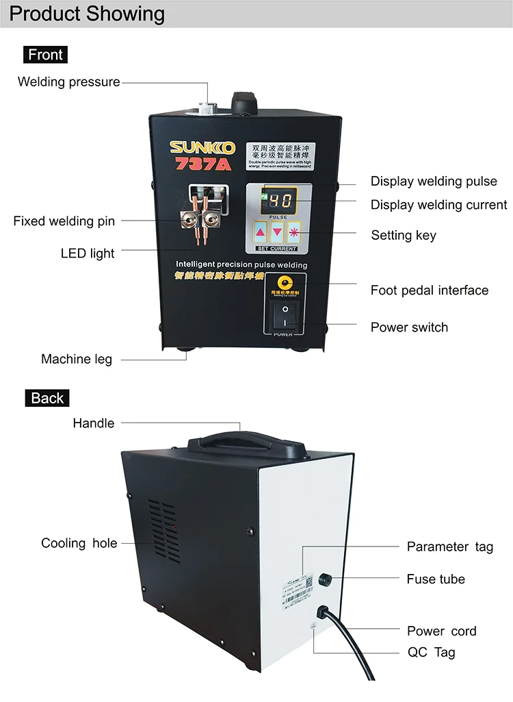 S737A 18650 высокомощный аккумулятор цифровой дисплей Мобильный паяльник Светодиодный точечный сварщик 230 В/110 В со многими бесплатными подарками