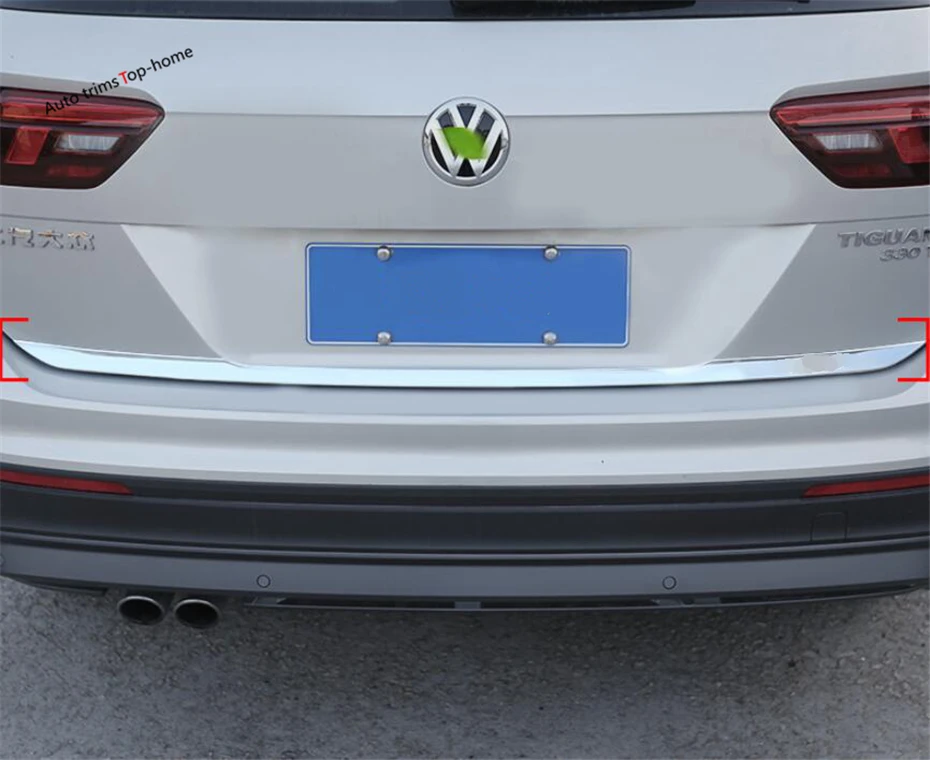

Yimaautotrims Rear Trunk Lid Cover Tailgate Trim Door Handle Molding Boot Garnish Bezel Cover For Volkswagen Tiguan 2016 - 2019