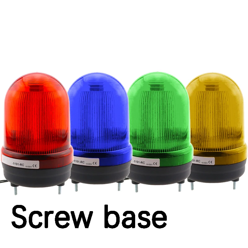LTE-1101J rotary explosion and flash warning light 220V audible visual alarm 24v LED alarm flashing light Screw style