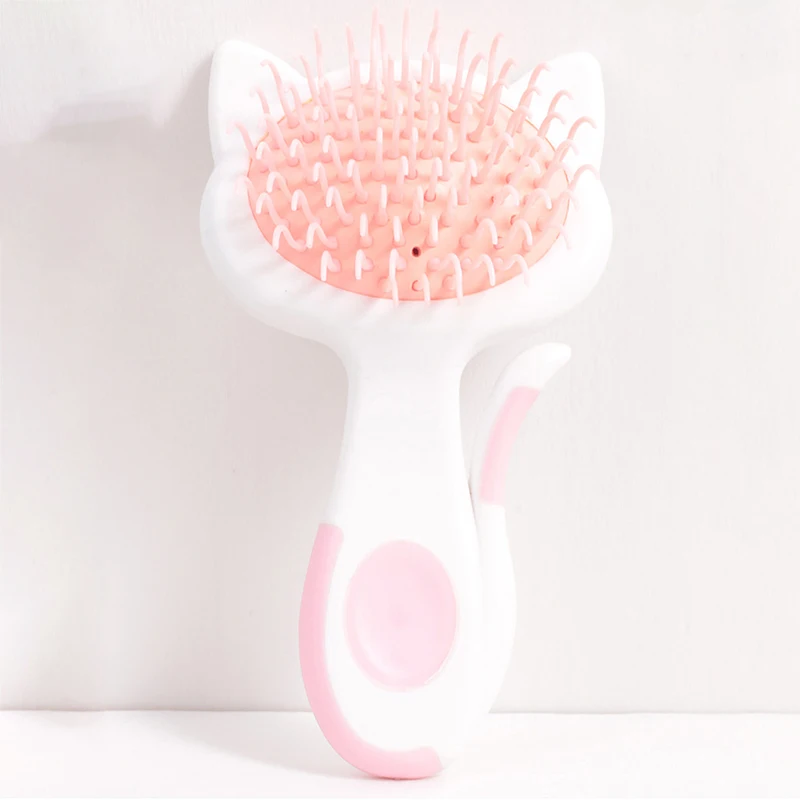 Pet Massage Comb Brush Removal Loose Hairs for Cats Pet Cleaning Supplies Dog Brush Handle Pet Grooming Massage Tool