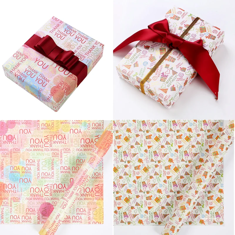 

Thank you Wrapping Paper Roll for Wedding Kids Birthday Holiday Baby Shower Gift Wrap Craft Paper Decor Gifts