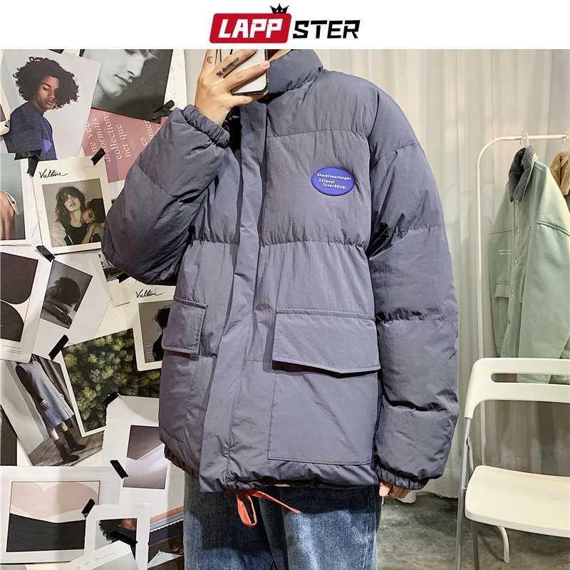 

Men Harajuku Puffer Jacket 2019 Thick Japanese Streetwear Winter Coat Men Parka Korean Fashions Hip Hop Bubble Coat