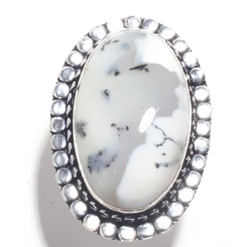 

Genuine Dendrite Opal Ring Silver Overlay over Copper , Size: 8.5, R6747