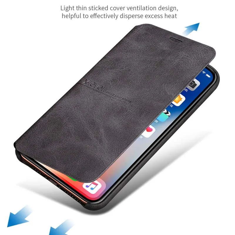 X-Level винтажный кожаный флип чехол для iPhone 11 6,1 Гибридный ударопрочный кошелек чехол для iPhone 11 Pro Max 6,5/11 Pro 5,8 чехол