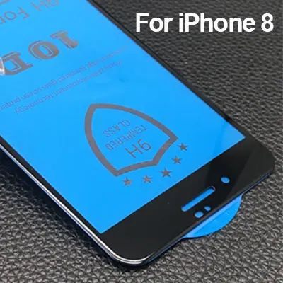 10D бронированное стекло на iPhone 7 8plus 6 6S Защитная 8plus 7plus закаленная Vidrio iP Afione 7P 8 P 6P защитная пленка Tremp - Цвет: For iPhone 8