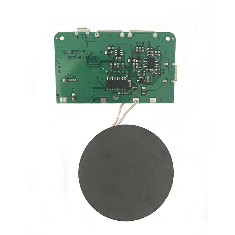 Qi Wireless Charger PCBA Circuit Board Power Bank Charger Module Coil Wireless Charging Micro Type-C USB Port Electric DIY KIT