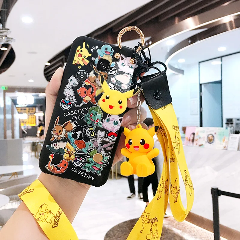 

SAM S10 Cartoon Wrist Strap Phone Case For Samsung Galaxy S10 plus S9 S9P S8 Note 8/9 Cute Avocado Holder Case+toy+Strap