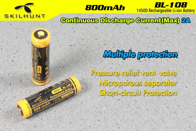 Nitecore 14500 - Batterie Li-Ion NL147 - 750mAh, 3.6V - 3.7V