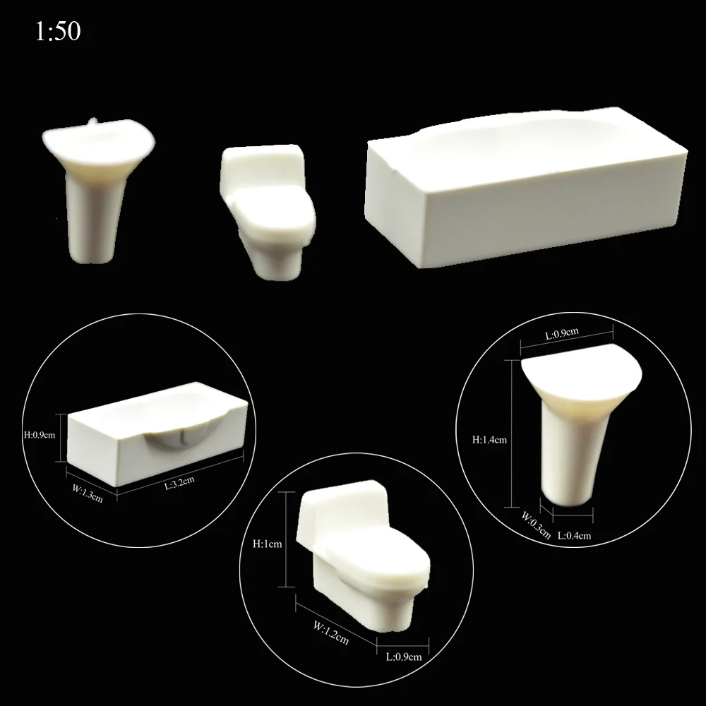 26pcs/lot 1:50 Scale Modeling Simulation ABS Indoor Toys DIY Architecture Building Materials for Diorama 5