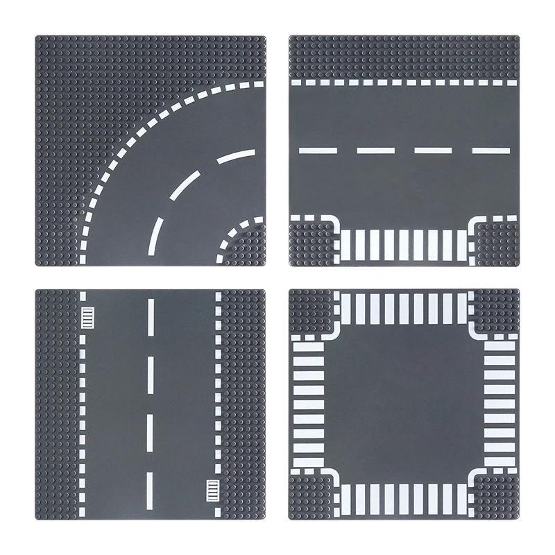 

Assemble Small Particle City Highway Building Block Baseboard Kids Collection Display DIY Scene Assembly Block Bricks Toy Base