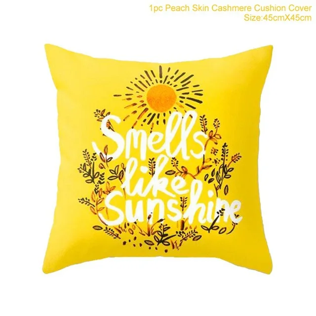 45x45cm Yellow Striped Pillowcase Geometric Throw Cushion Pillow Cover Printing Cushion Pillow Case Bedroom Office - Цвет: 12