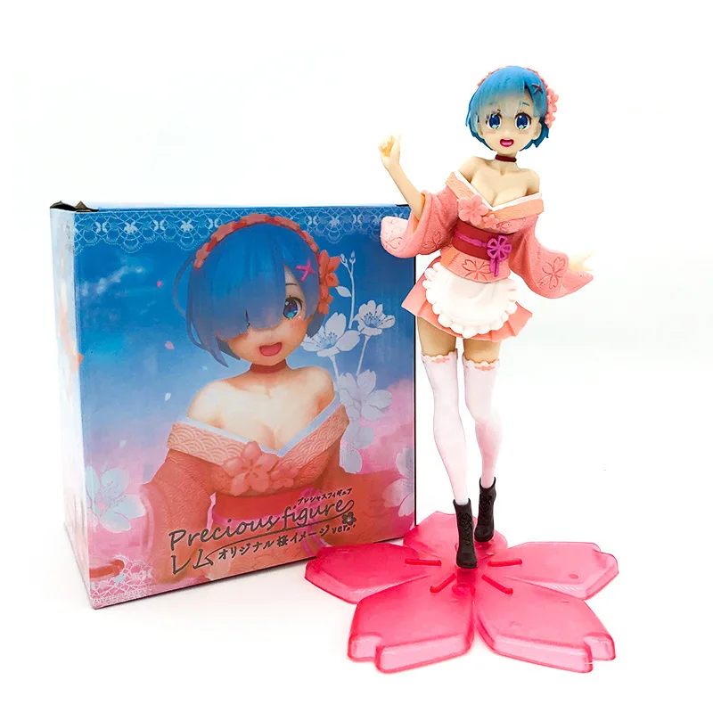 22cm Relife In A Different World From Zero Sexy Pink Sakura Kimono Rem